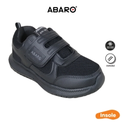 Black School Shoes ABARO 2811 Mesh + Ultra Light EVA Primary/Secondary Unisex